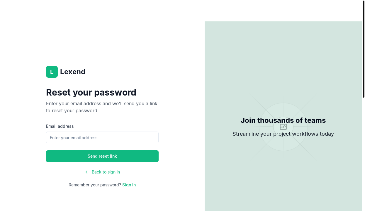 Forgot Password Preview