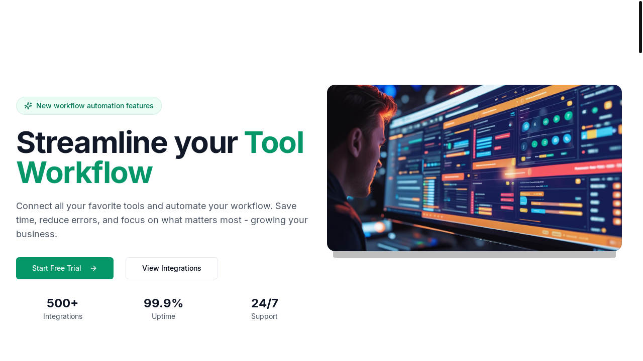 Homepage 2 - Tool Workflow Preview